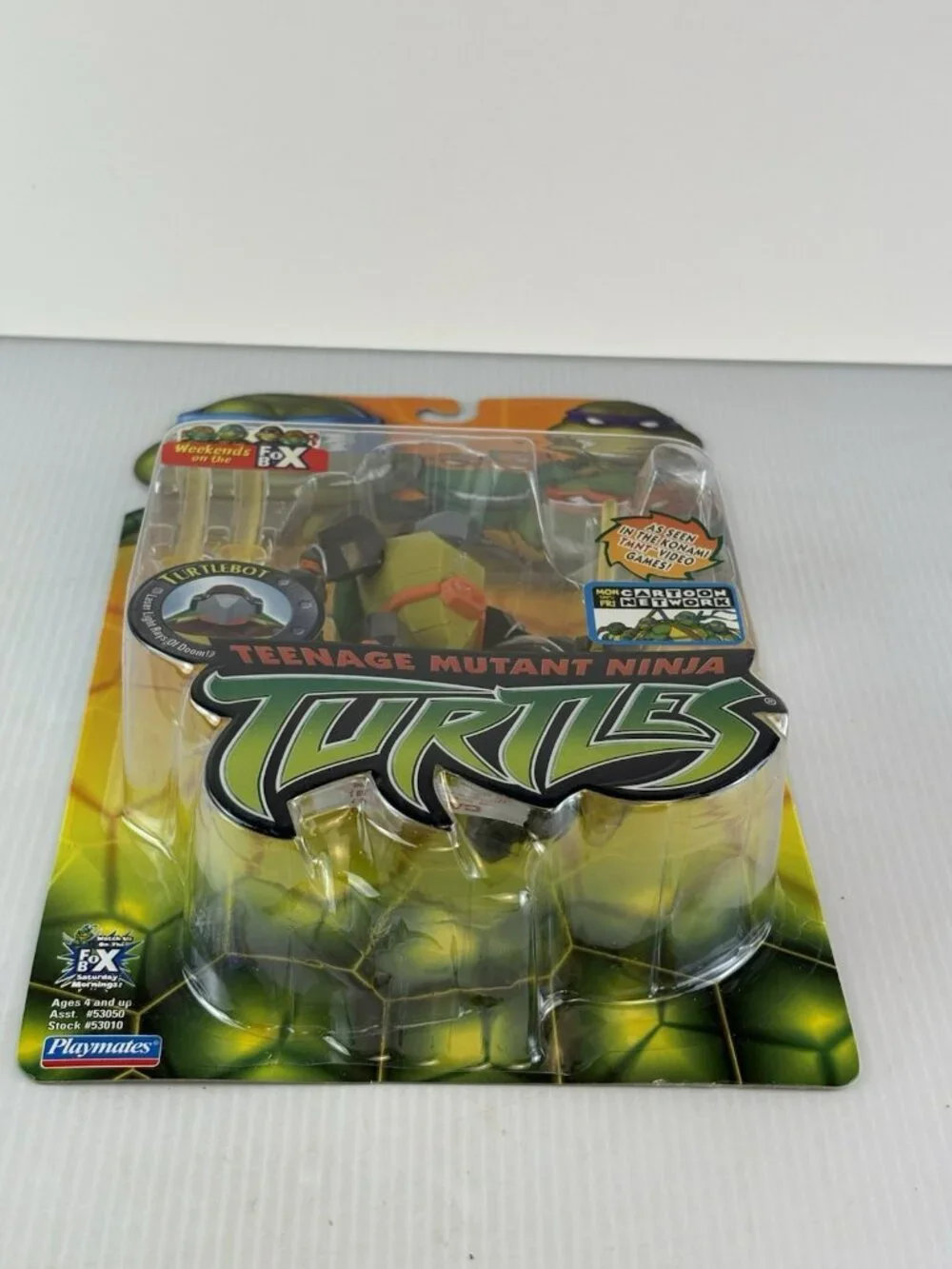 Teenage Mutant Ninja Turtles Turtlebot Action Figure 2004 New On Card. NIB.